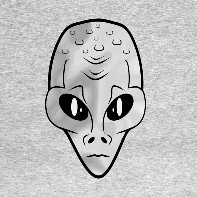 GREY Alien Head by SartorisArt1